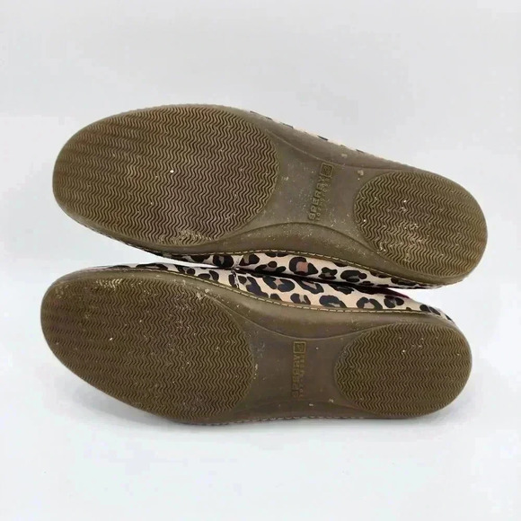 Sperry Leopard Print Red Brown Spotted Flats Size 7 Medium A-13 CH73 - Picture 6 of 6